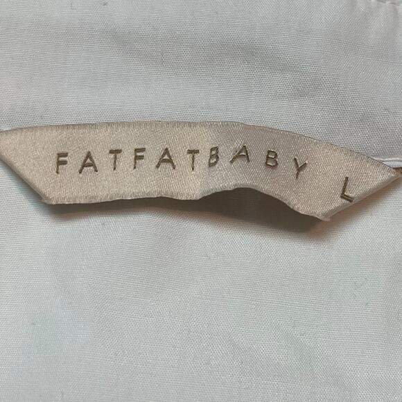 Ruffled Short Sleeve Button Up, Size L - Picture 5 of 7